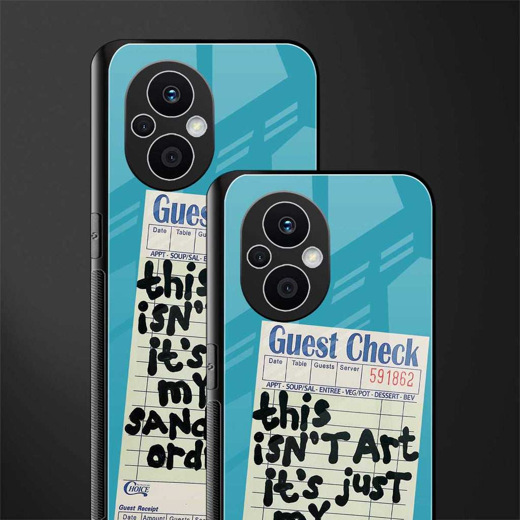 sandwich order back phone cover | glass case for oppo f21 pro 5g