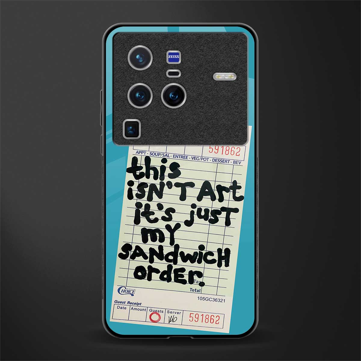 sandwich order glass case for vivo x80 pro 5g image
