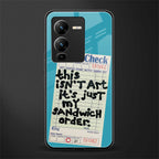 sandwich order back phone cover | glass case for vivo v25 pro 5g