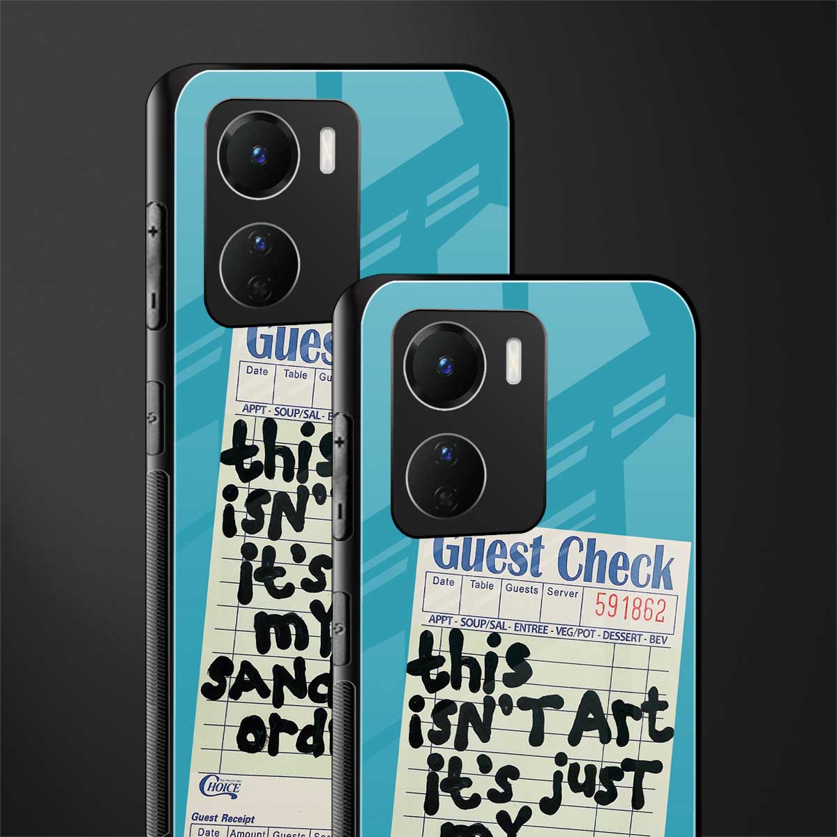 sandwich order back phone cover | glass case for vivo y16