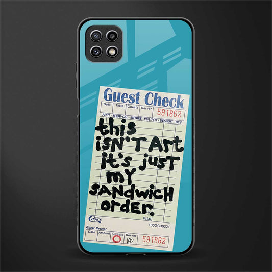 sandwich order back phone cover | glass case for samsung galaxy f42