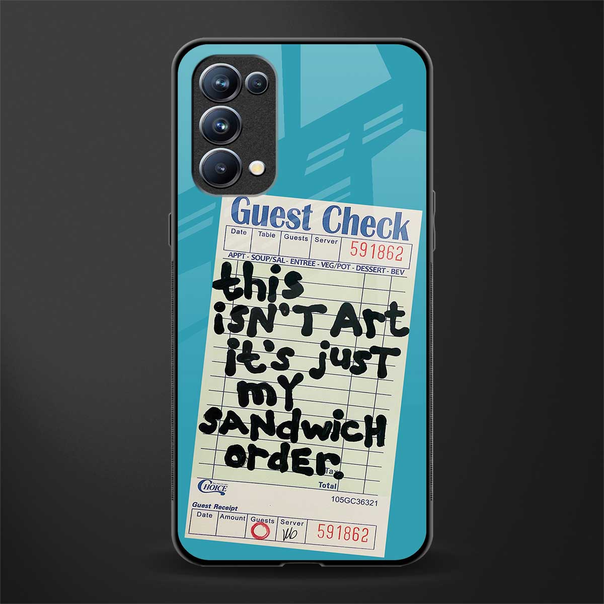 sandwich order back phone cover | glass case for oppo reno 5