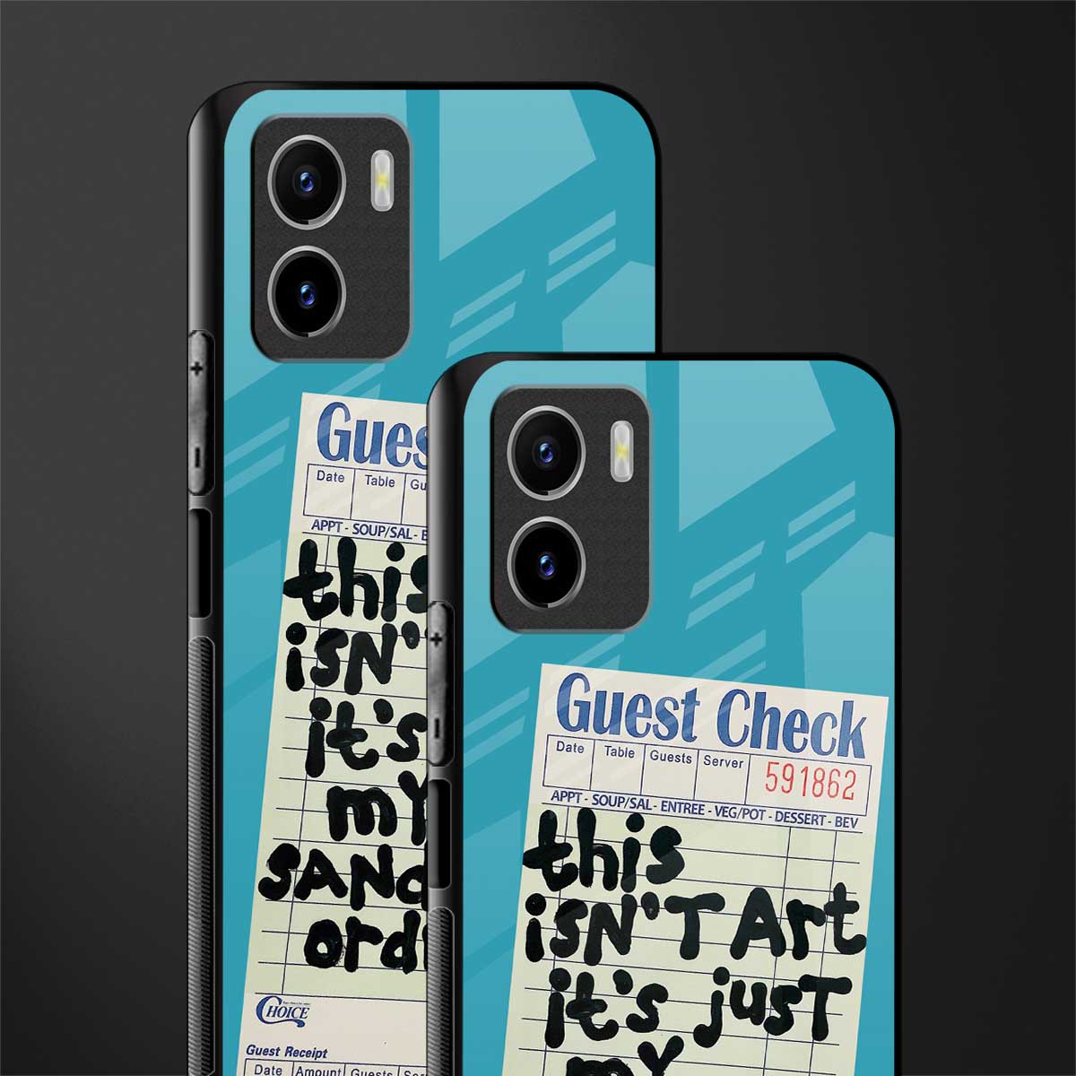 sandwich order back phone cover | glass case for vivo y72