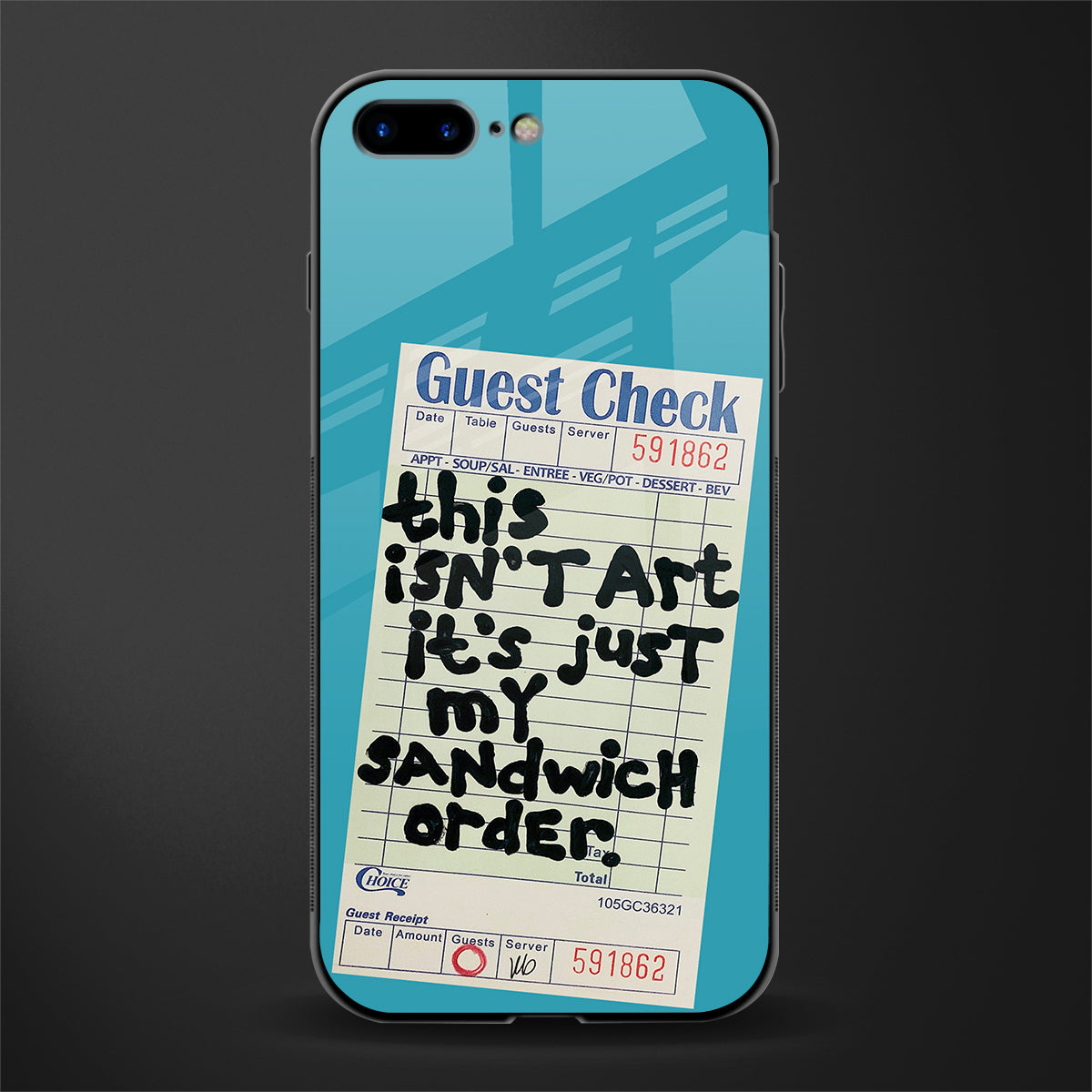 sandwich order glass case for iphone 8 plus image