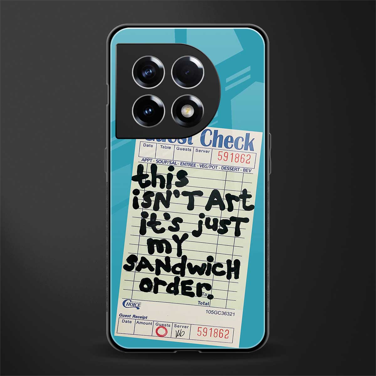 sandwich order back phone cover | glass case for oneplus 11