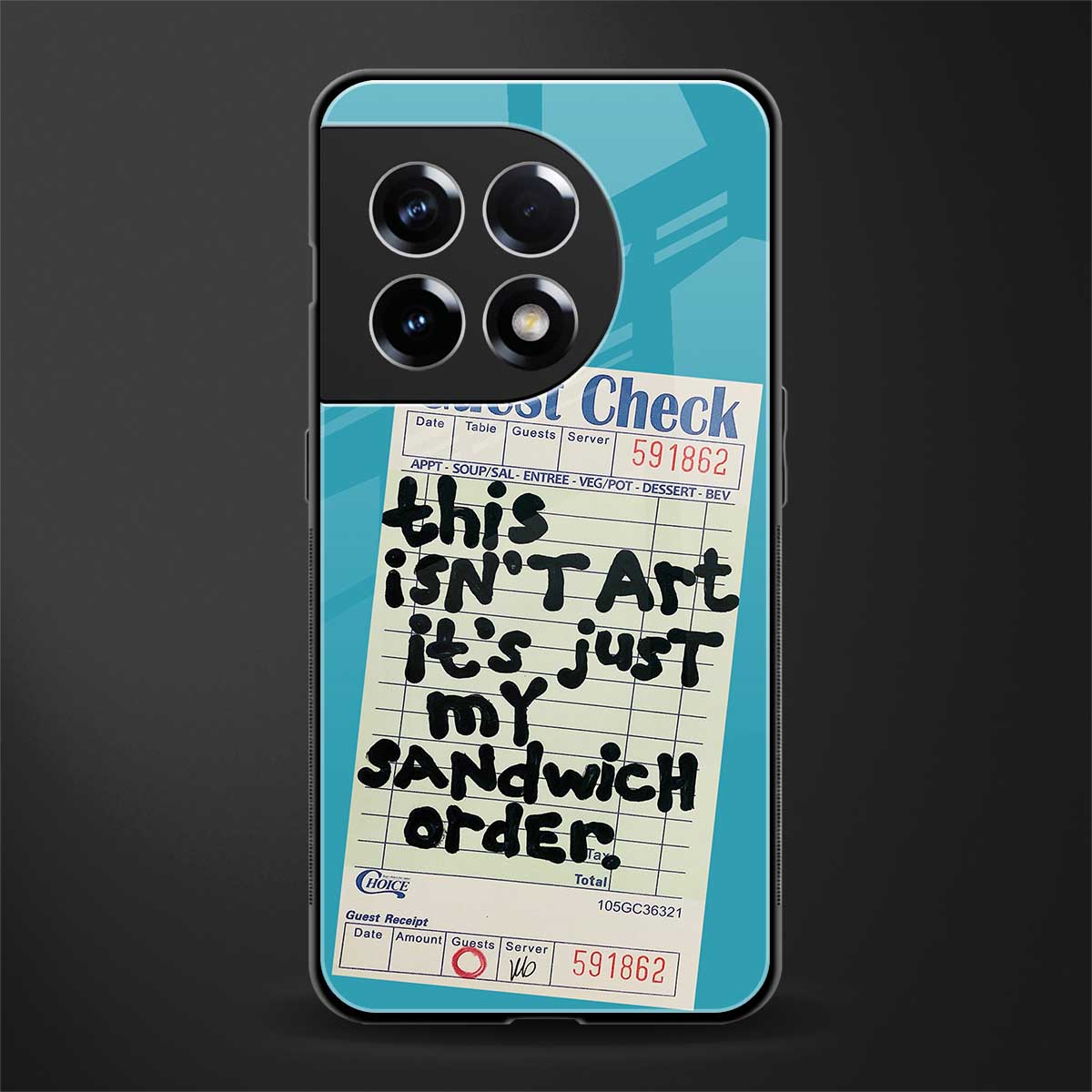 sandwich order back phone cover | glass case for oneplus 11r