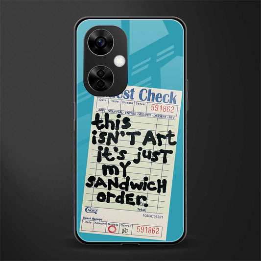 sandwich order back phone cover | glass case for oneplus nord ce 3 lite