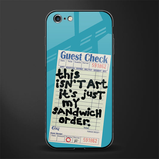 sandwich order glass case for iphone 6s image