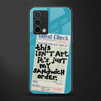 sandwich order back phone cover | glass case for oppo a74 4g