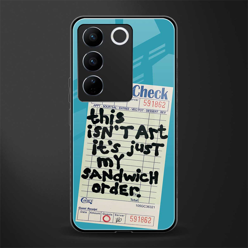 sandwich order back phone cover | glass case for vivo v27 pro 5g