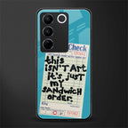 sandwich order back phone cover | glass case for vivo v27 pro 5g