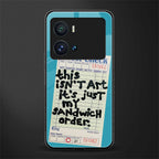 sandwich order back phone cover | glass case for iQOO 9 Pro