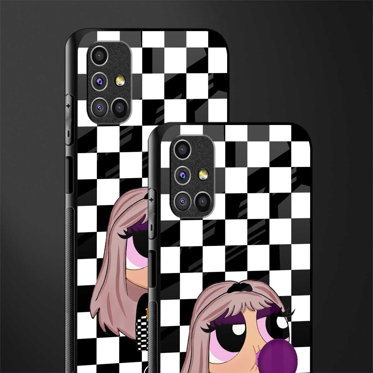 sassy chic powerpuff girls glass case for samsung galaxy m31s image-2