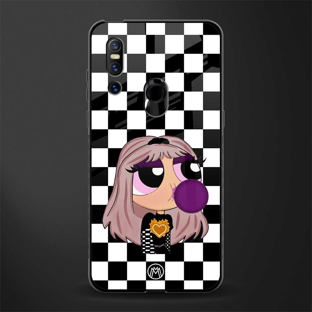 sassy chic powerpuff girls glass case for vivo v15 image