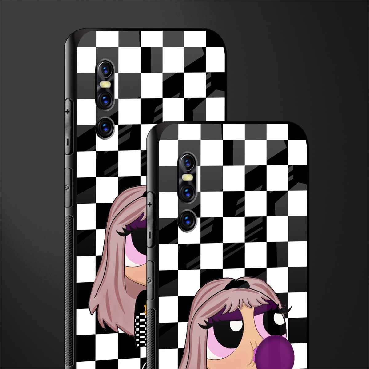 sassy chic powerpuff girls glass case for vivo v15 pro image-2