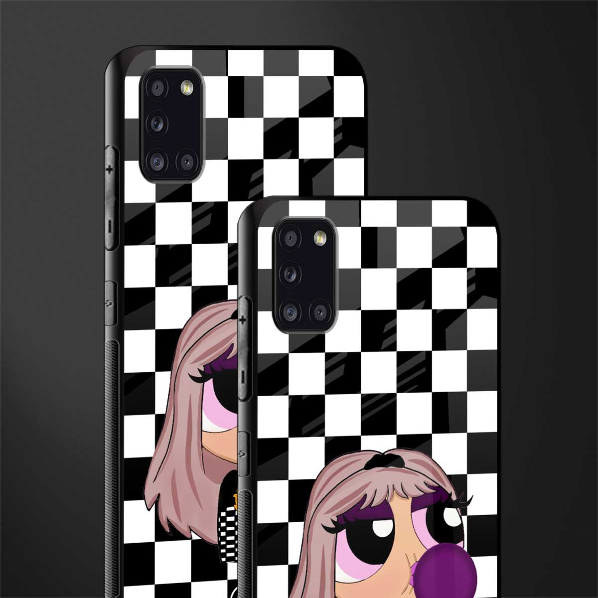 sassy chic powerpuff girls glass case for samsung galaxy a31 image-2
