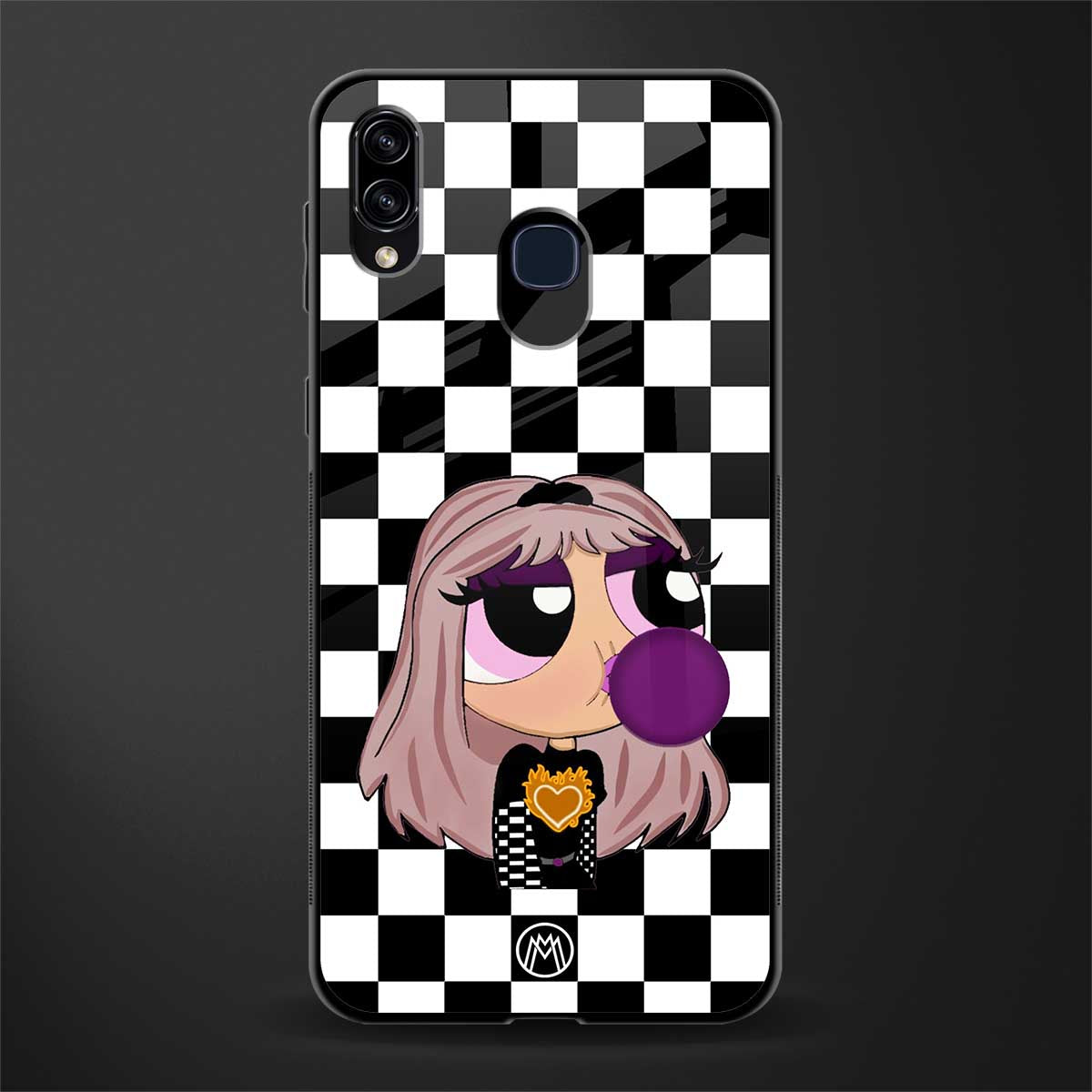 sassy chic powerpuff girls glass case for samsung galaxy m10s image