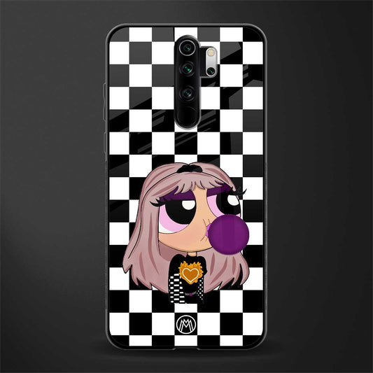 sassy chic powerpuff girls glass case for redmi note 8 pro image