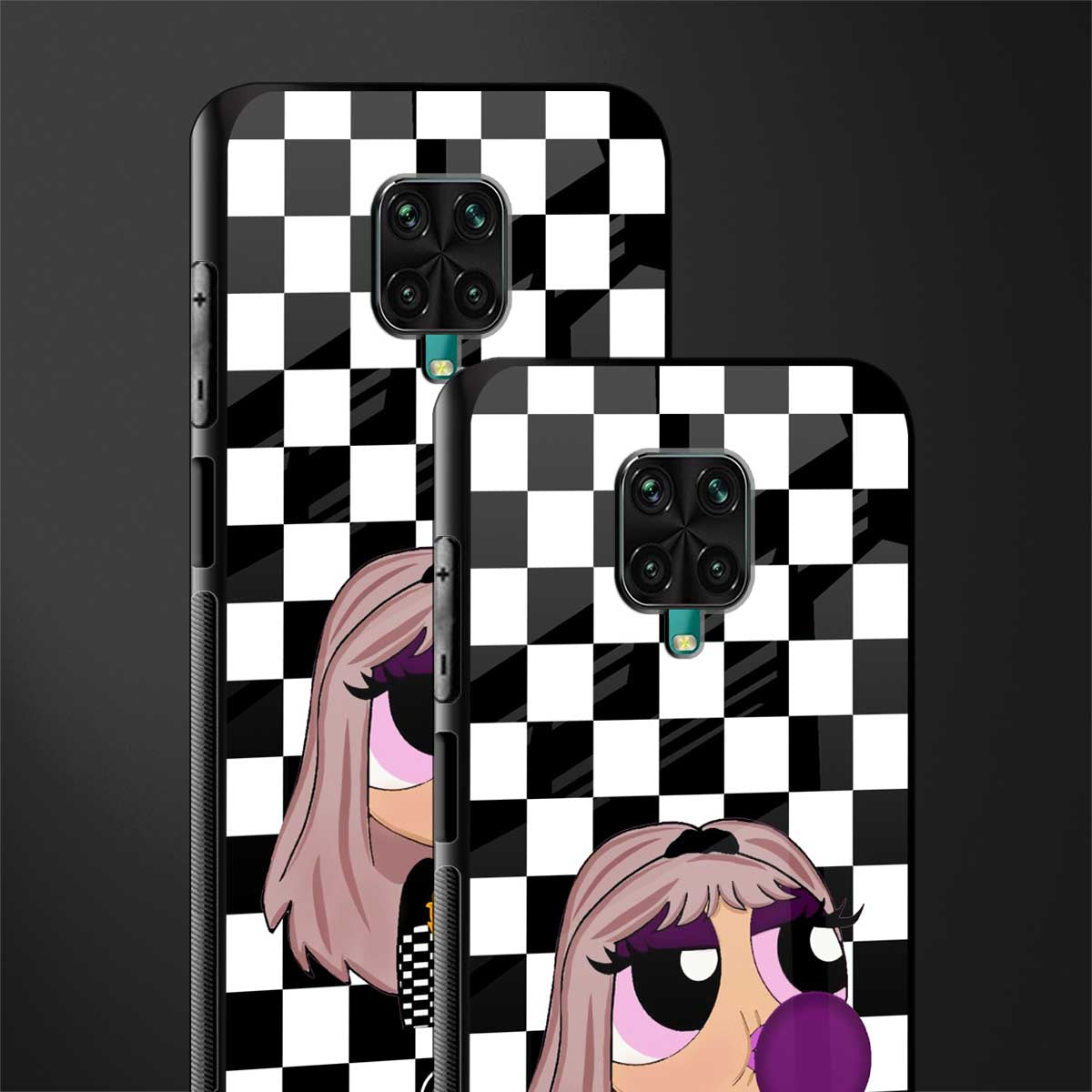 sassy chic powerpuff girls glass case for redmi note 9 pro max image-2