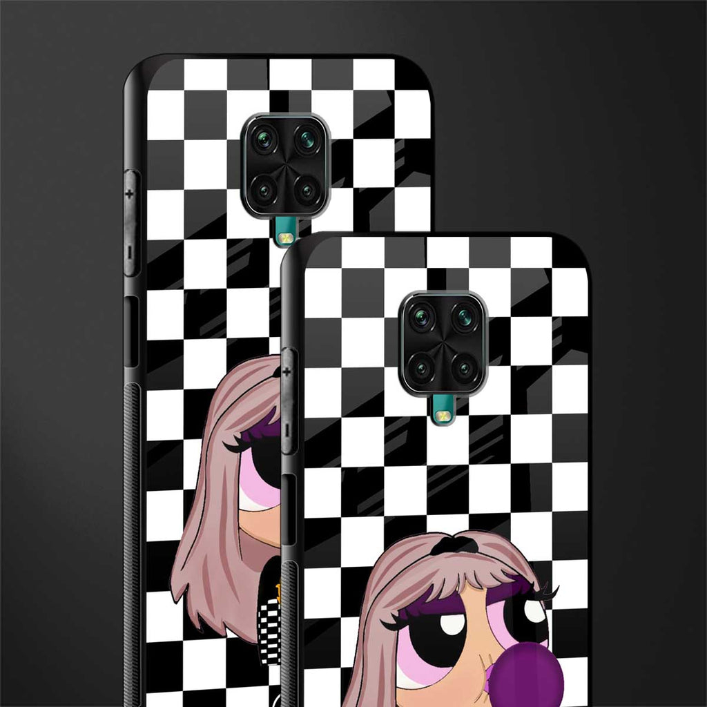 sassy chic powerpuff girls glass case for redmi note 9 pro image-2