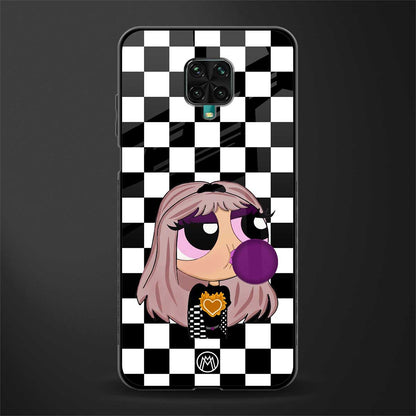 sassy chic powerpuff girls glass case for redmi note 9 pro image