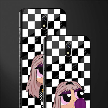 sassy chic powerpuff girls glass case for redmi 8a image-2