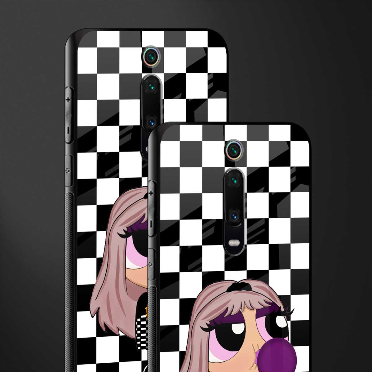 sassy chic powerpuff girls glass case for redmi k20 pro image-2