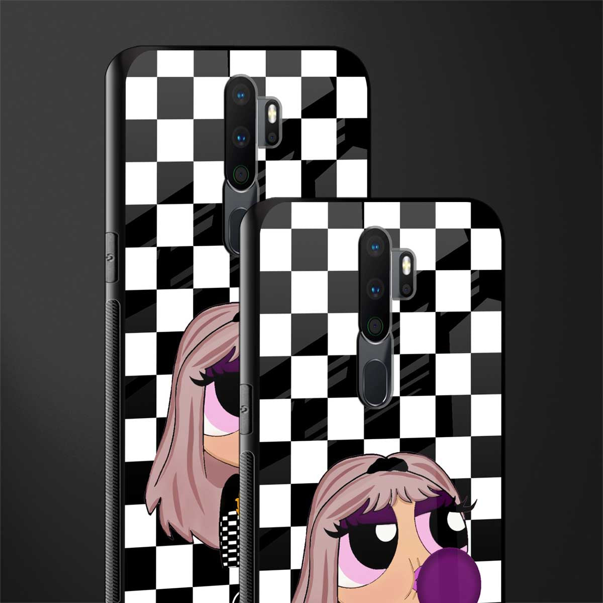 sassy chic powerpuff girls glass case for oppo a5 2020 image-2