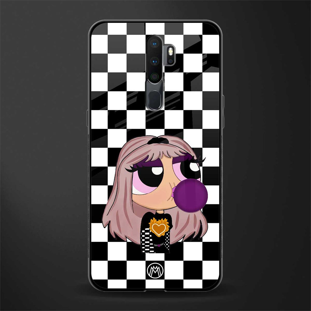 sassy chic powerpuff girls glass case for oppo a9 2020 image