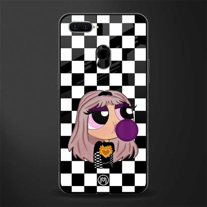 sassy chic powerpuff girls glass case for oppo a7 image
