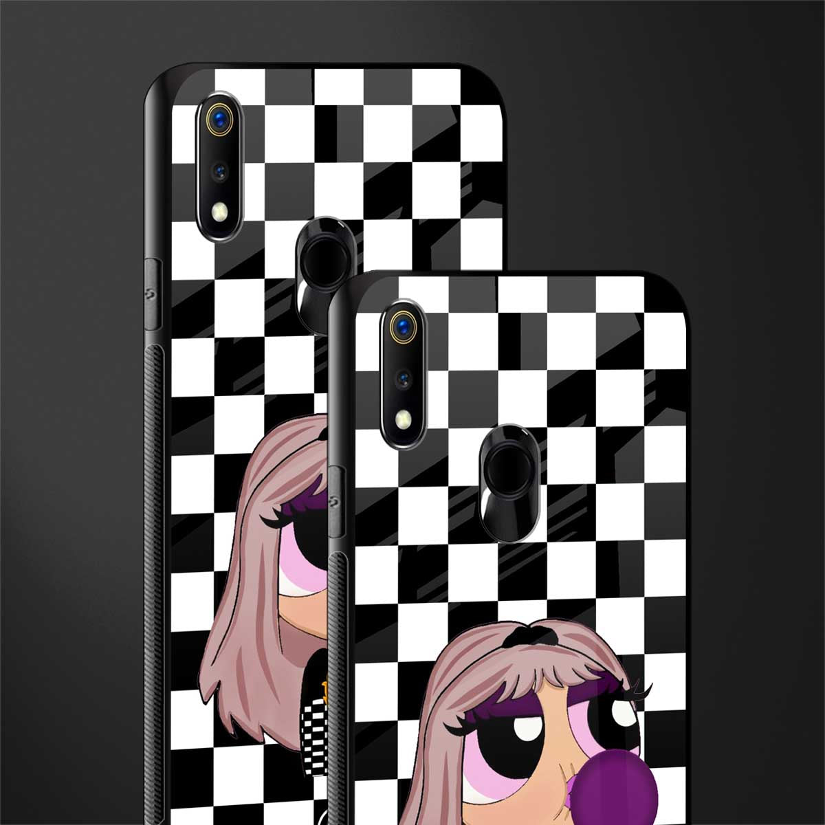 sassy chic powerpuff girls glass case for realme 3 pro image-2