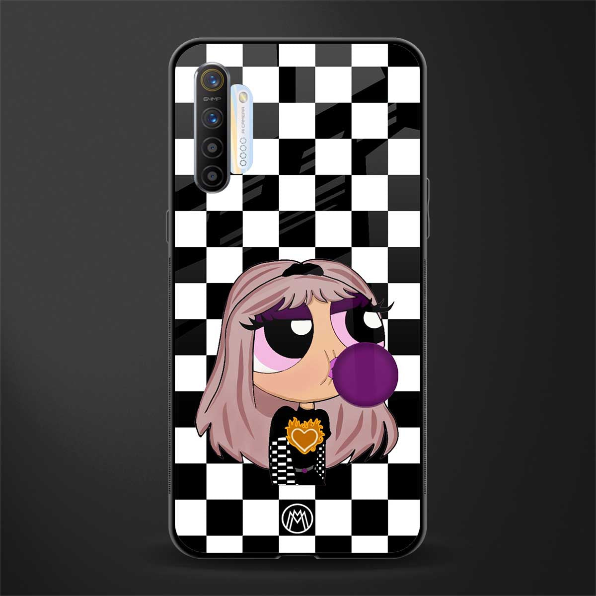 sassy chic powerpuff girls glass case for realme xt image