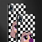 sassy chic powerpuff girls glass case for vivo y1s without fingerprint image-2