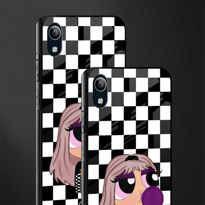 sassy chic powerpuff girls glass case for vivo y1s without fingerprint image-2