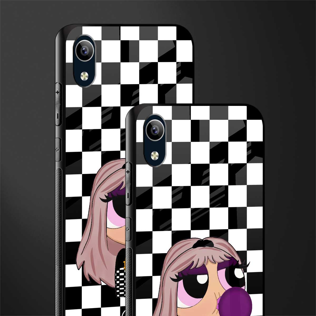 sassy chic powerpuff girls glass case for vivo y91i image-2