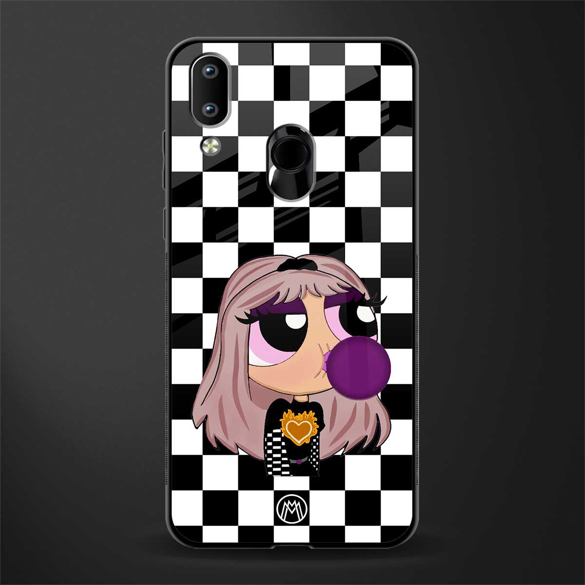 sassy chic powerpuff girls glass case for vivo y95 image