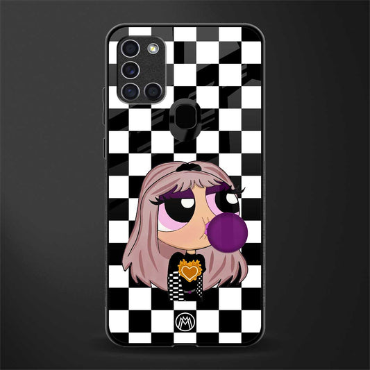 sassy chic powerpuff girls glass case for samsung galaxy a21s image