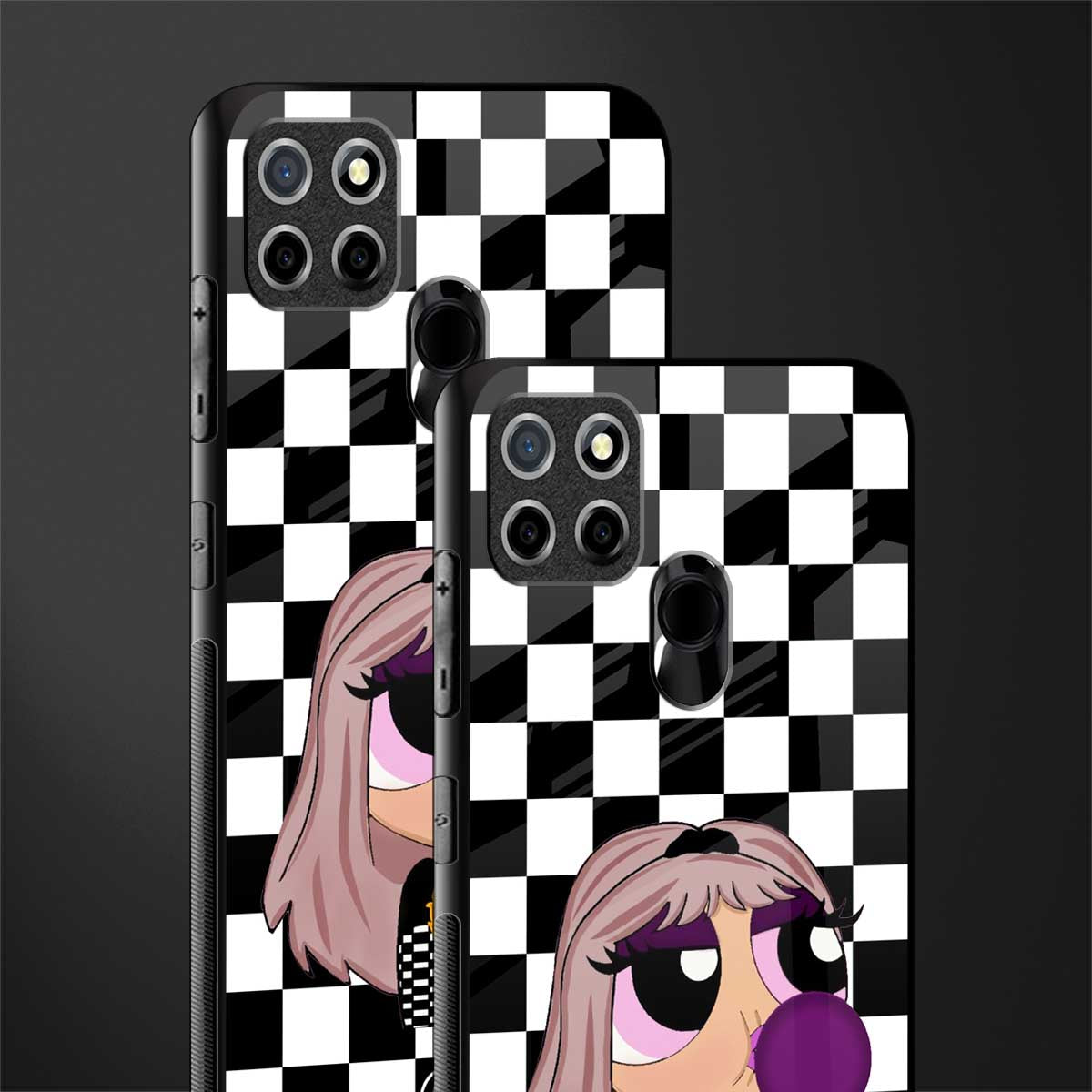 sassy chic powerpuff girls glass case for realme narzo 30a image-2