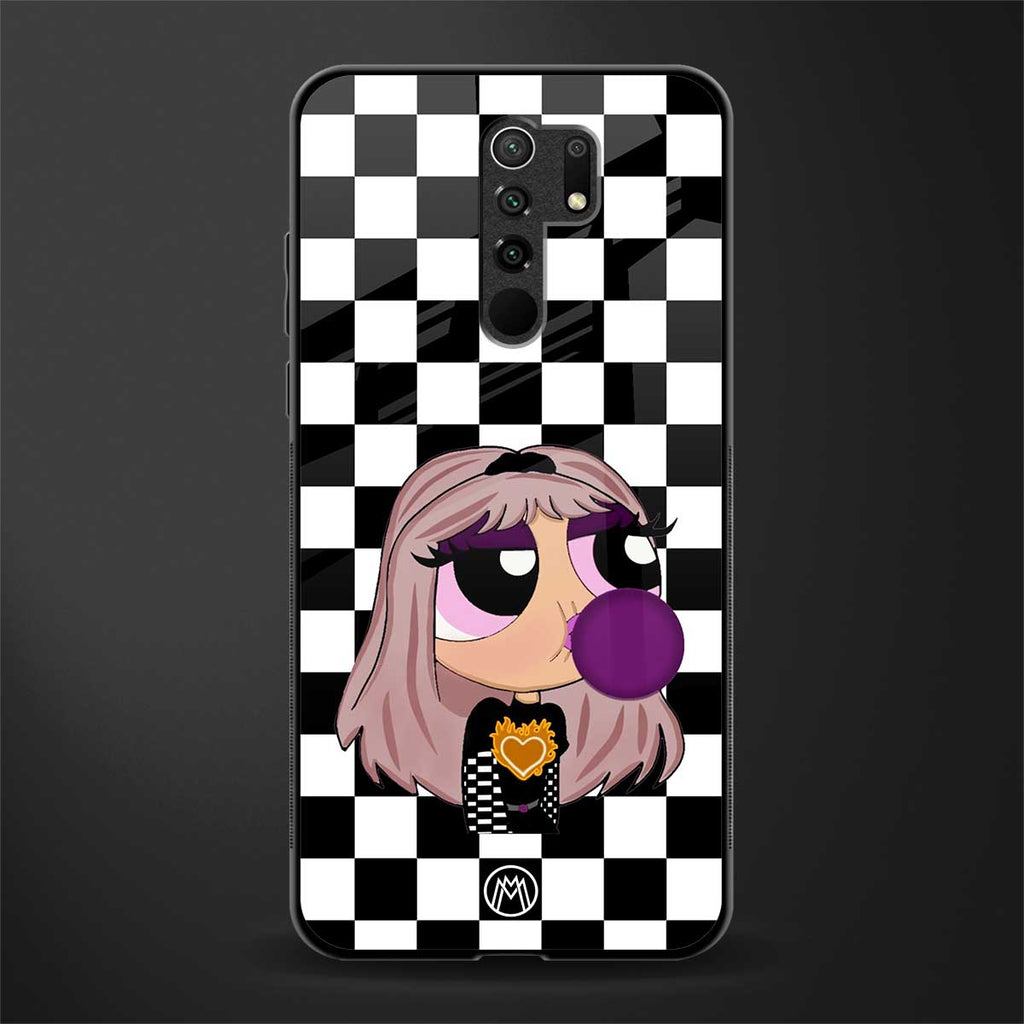 sassy chic powerpuff girls glass case for redmi 9 prime image