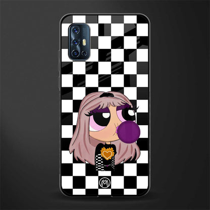 sassy chic powerpuff girls glass case for vivo v17 image