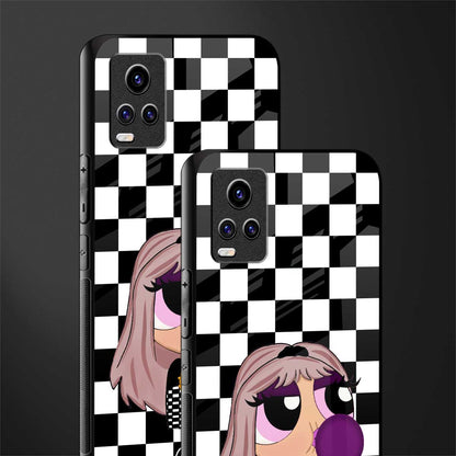 sassy chic powerpuff girls glass case for vivo v20 image-2