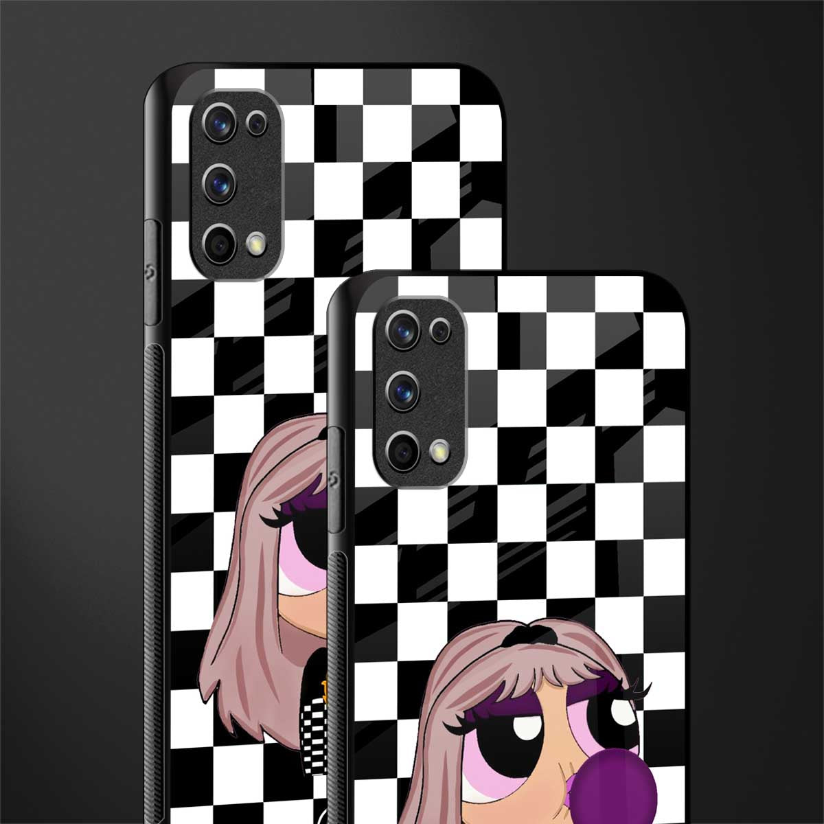 sassy chic powerpuff girls glass case for realme 7 pro image-2
