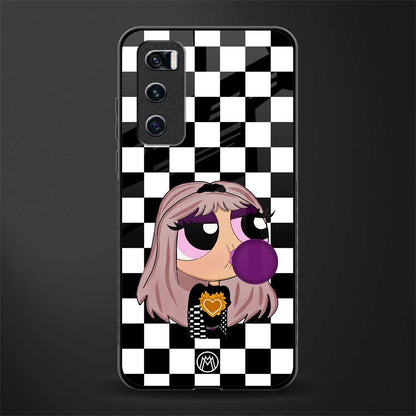 sassy chic powerpuff girls glass case for vivo v20 se image