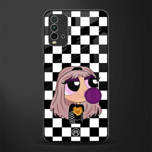 sassy chic powerpuff girls glass case for redmi 9 power image