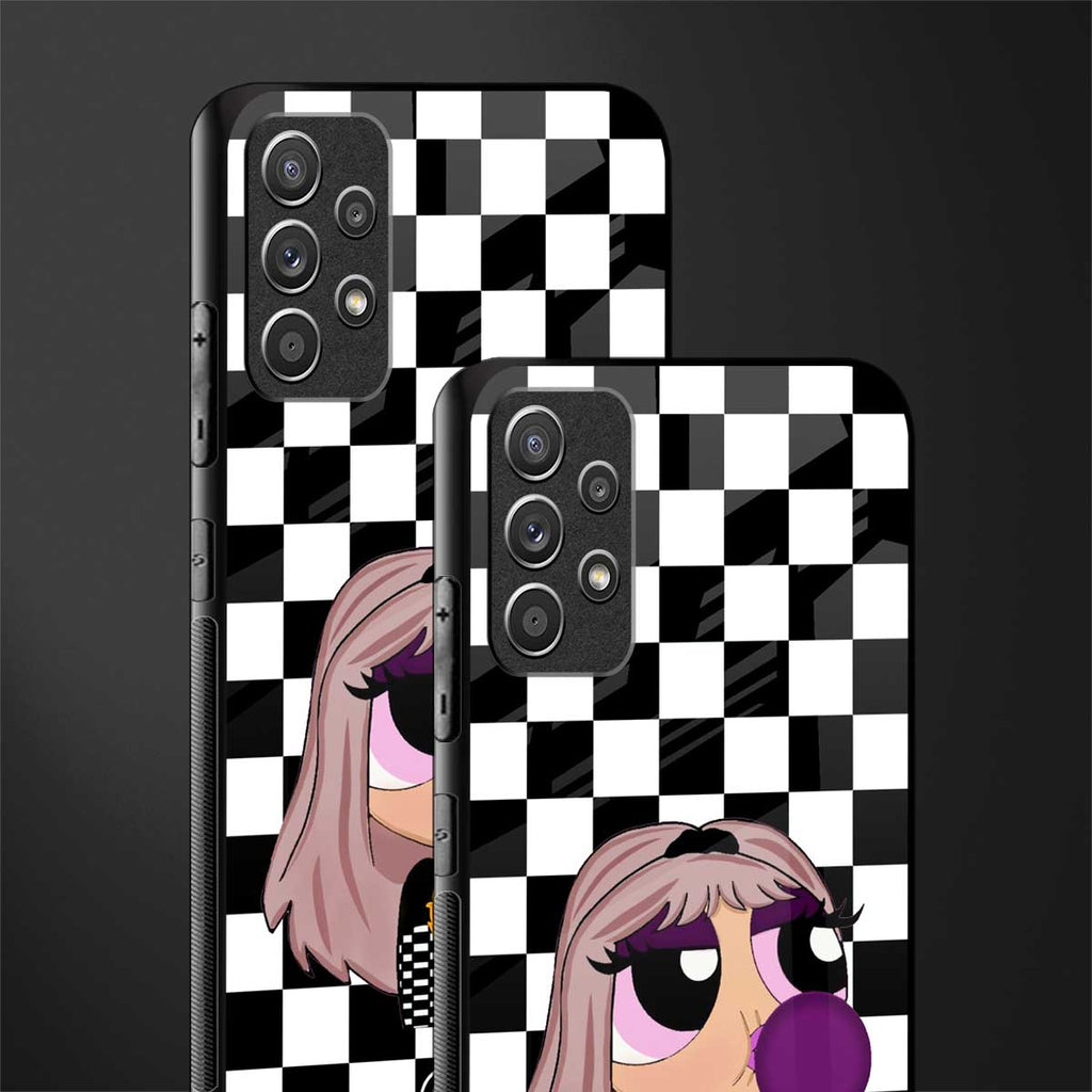 sassy chic powerpuff girls glass case for samsung galaxy a72 image-2