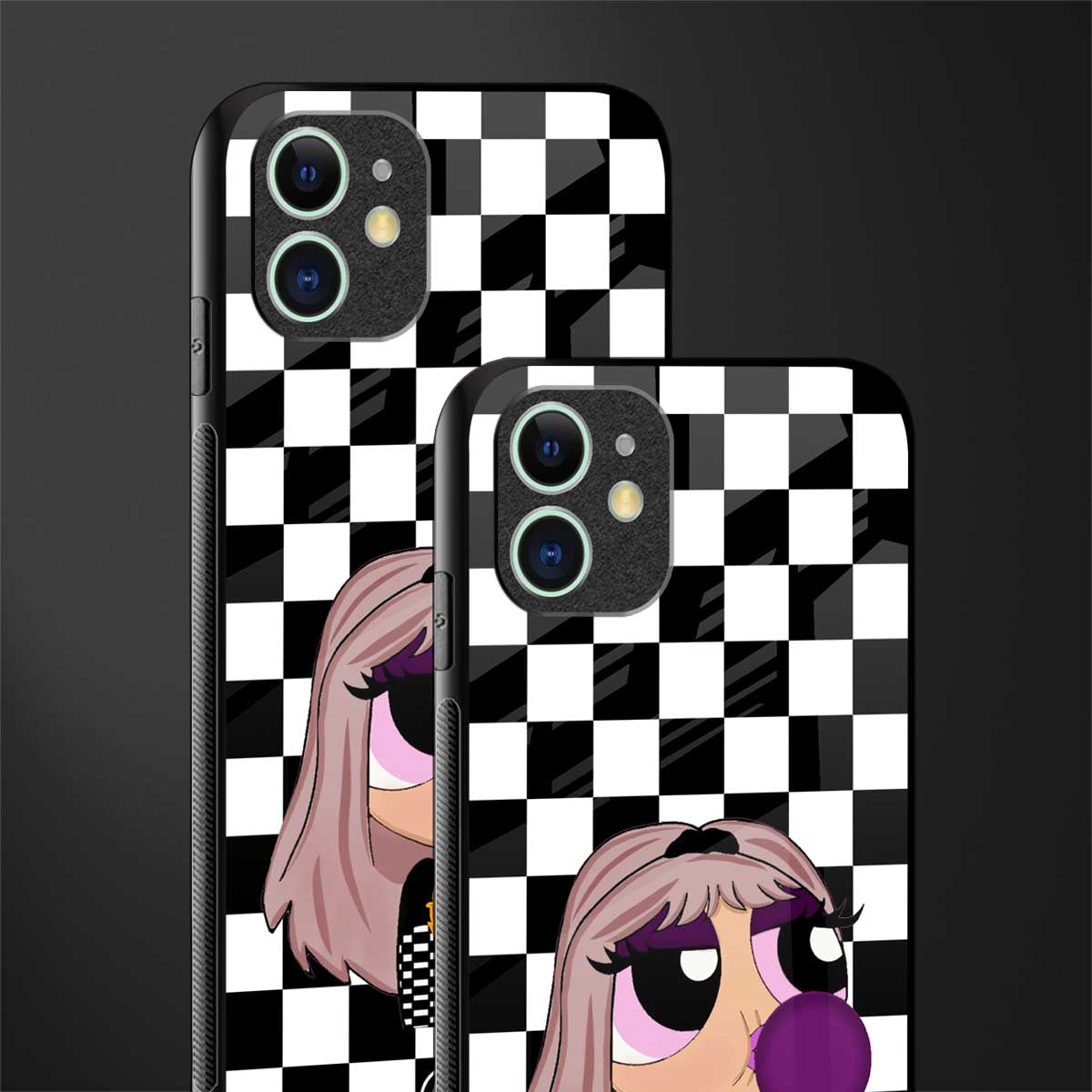 sassy chic powerpuff girls glass case for iphone 12 mini image-2
