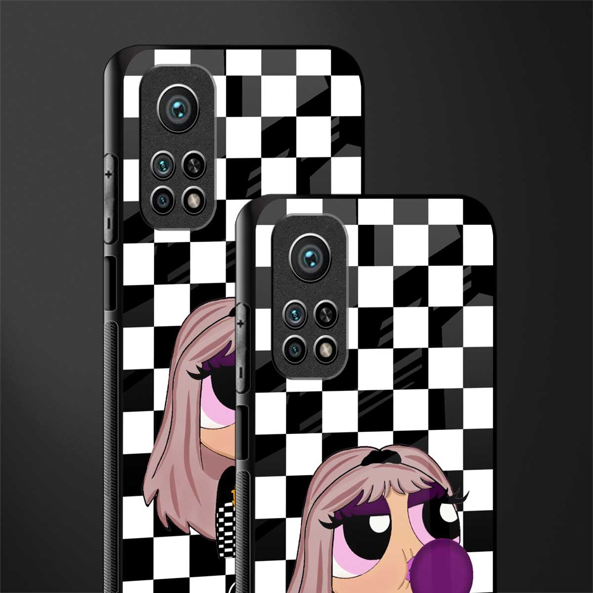 sassy chic powerpuff girls glass case for mi 10t 5g image-2