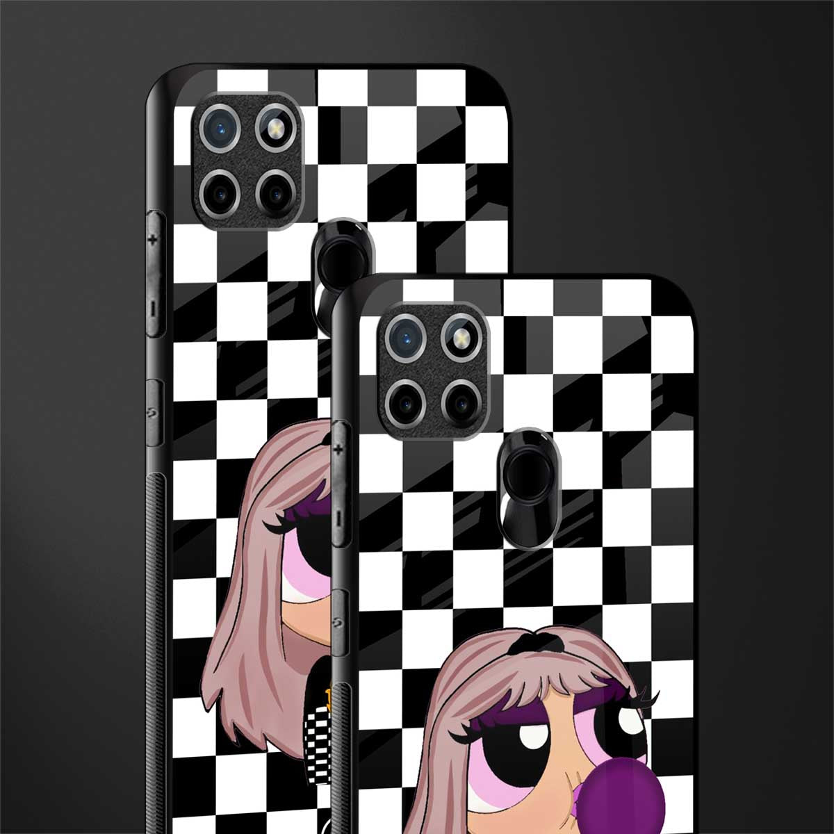 sassy chic powerpuff girls glass case for realme c21 image-2