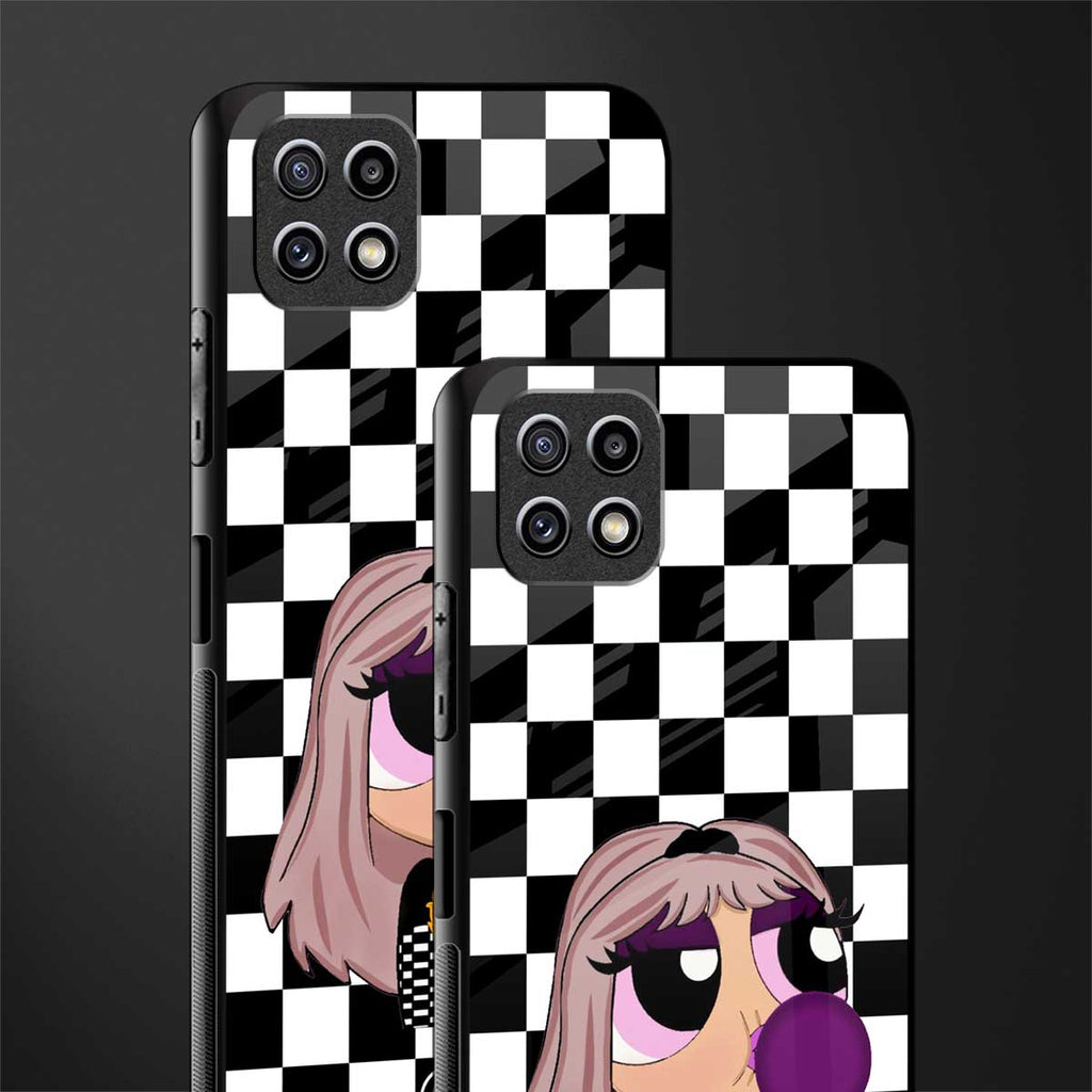 sassy chic powerpuff girls glass case for samsung galaxy a22 5g image-2