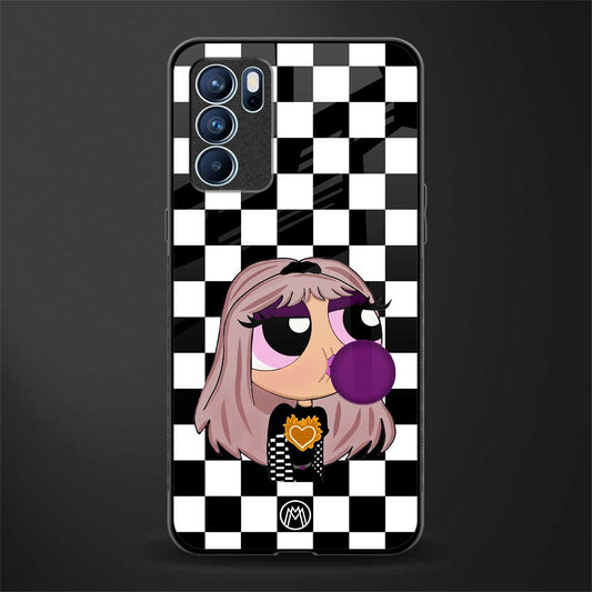sassy chic powerpuff girls glass case for oppo reno6 5g image